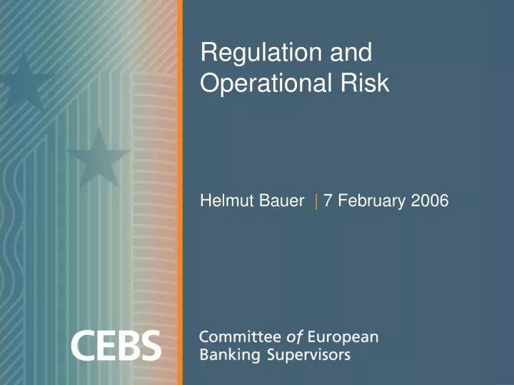 regulation and operational risk