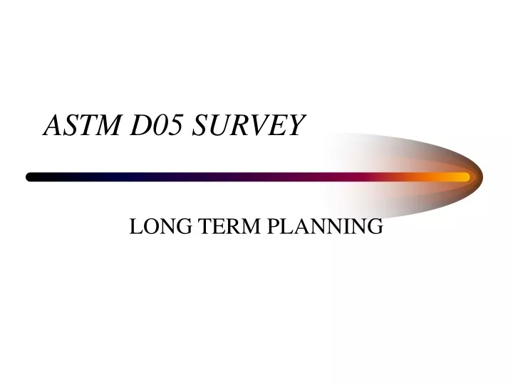 astm d05 survey