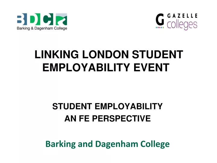 linking london student employability event