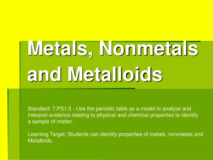 metals nonmetals and metalloids
