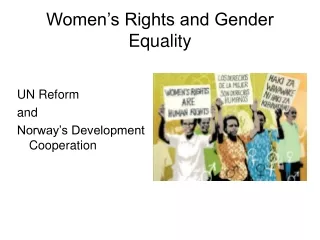 Women’s Rights and Gender Equality