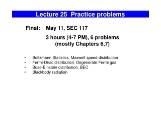 Lecture 25  Practice problems