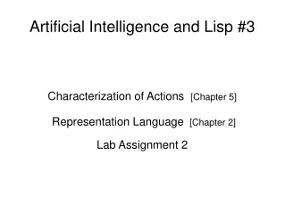 Artificial Intelligence and Lisp #3