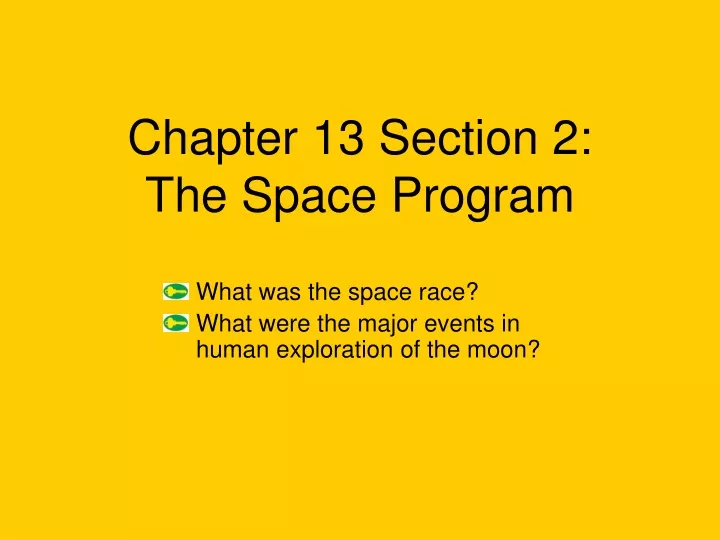 chapter 13 section 2 the space program