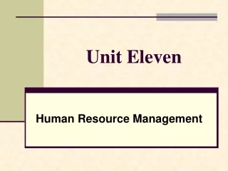 Unit Eleven