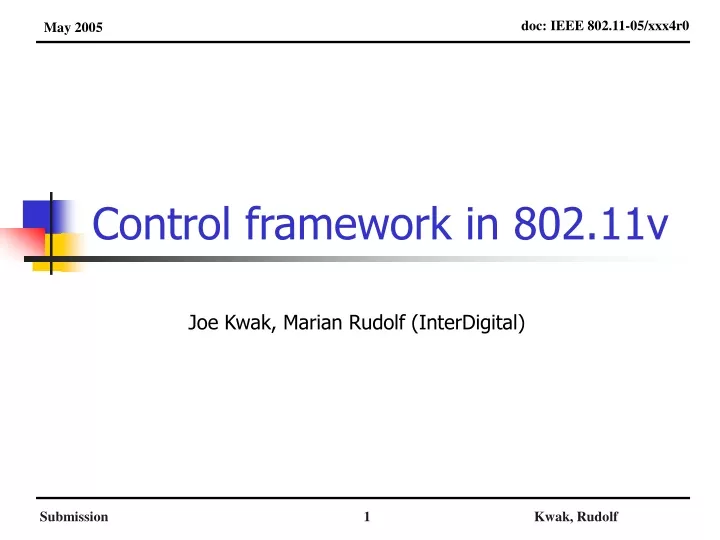 control framework in 802 11v