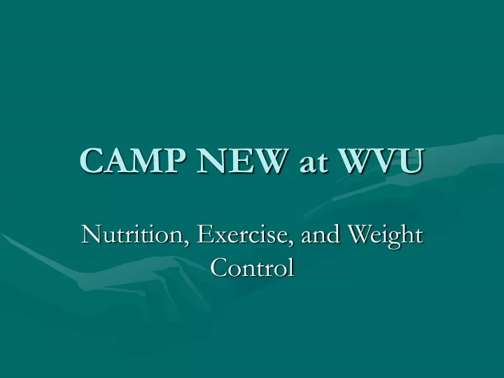 camp new at wvu
