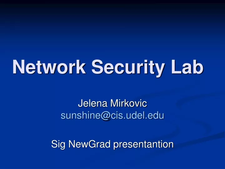 network security lab