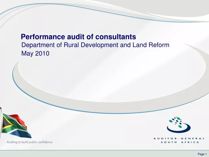 performance audit of consultants