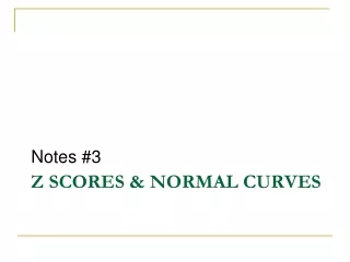 Z Scores &amp; Normal Curves