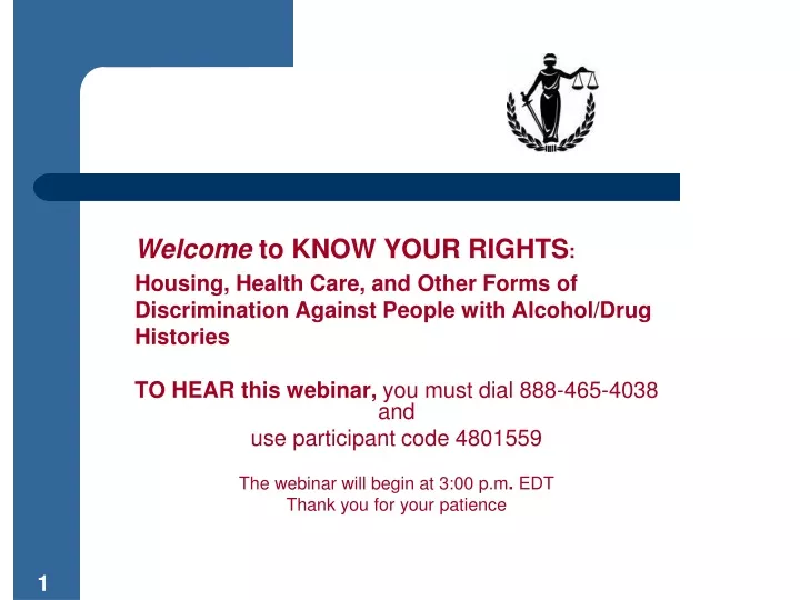 welcome to know your rights housing health care