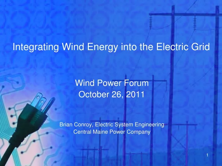integrating wind energy into the electric grid