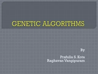 GENETIC ALGORITHMS