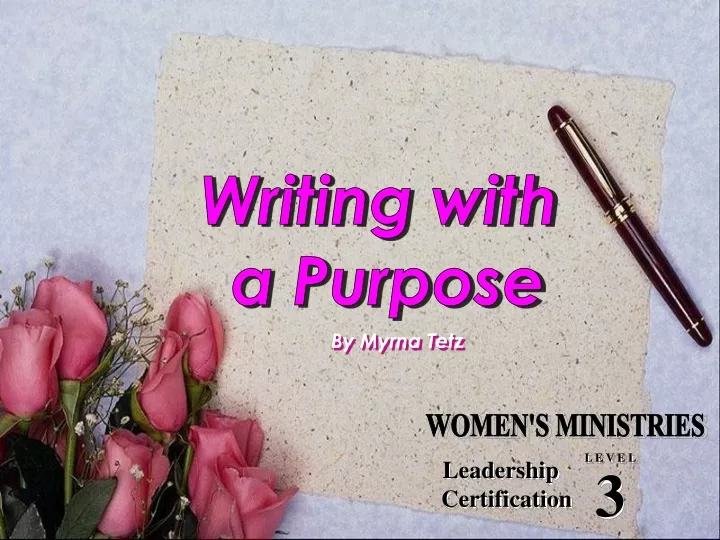 writing with a purpose