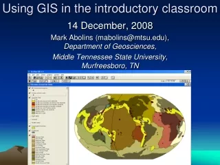 Using GIS in the introductory classroom