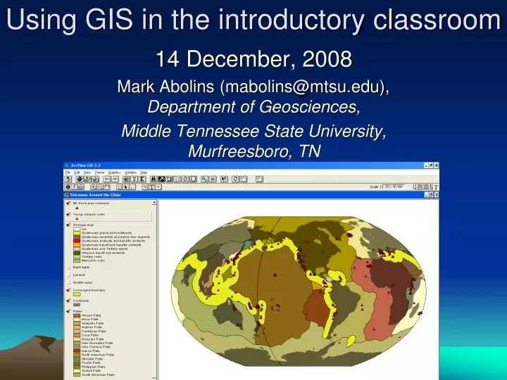 using gis in the introductory classroom