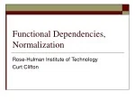 Functional Dependencies, Normalization - slide 1