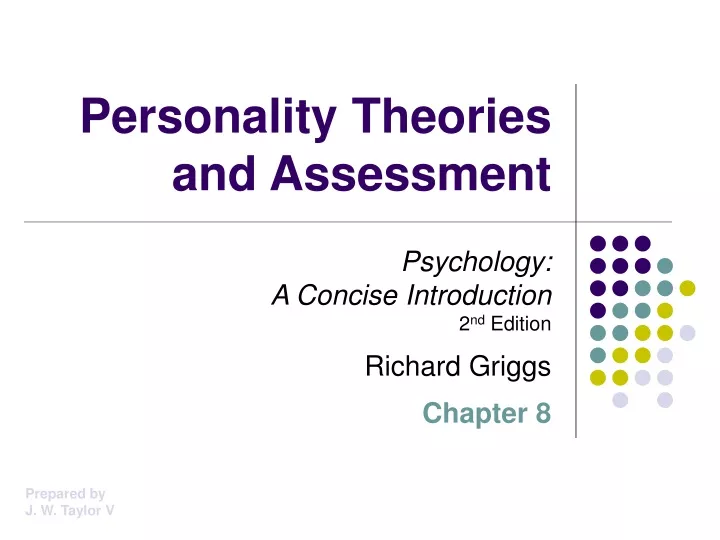 personality theories and assessment