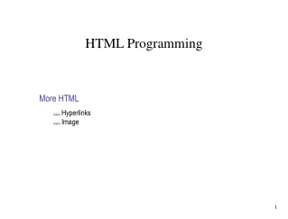 HTML Programming