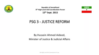 PSG 3 - JUSTICE REFORM