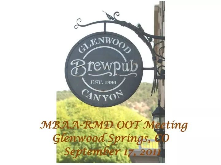 mbaa rmd oot meeting glenwood springs co september 17 2011