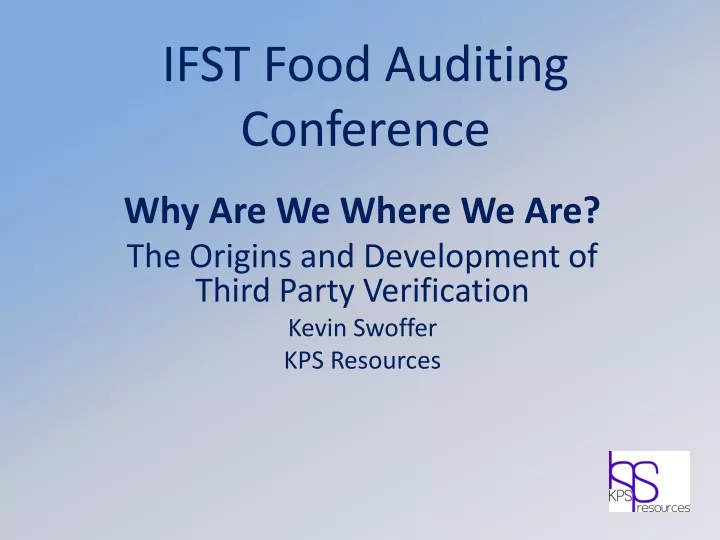 ifst food auditing conference