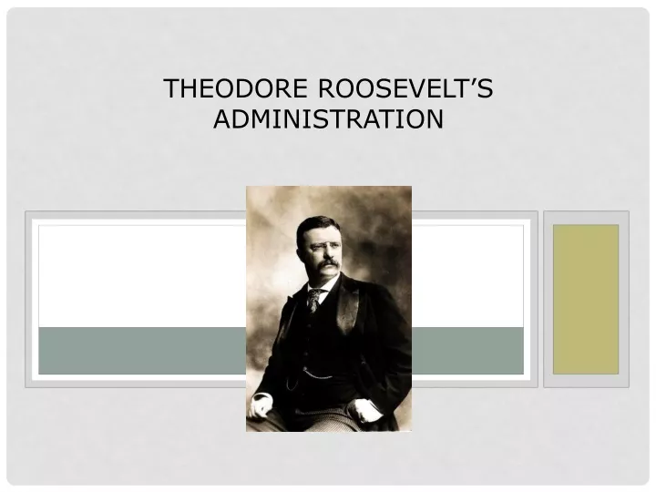 theodore roosevelt s administration