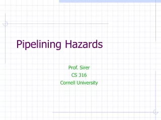 Pipelining Hazards