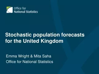 Stochastic population forecasts for the United Kingdom