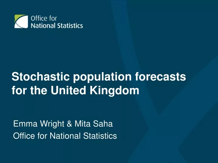stochastic population forecasts for the united