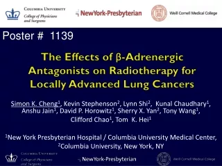 The Effects of ?-Adrenergic Antagonists on Radiotherapy for Locally Advanced Lung Cancers