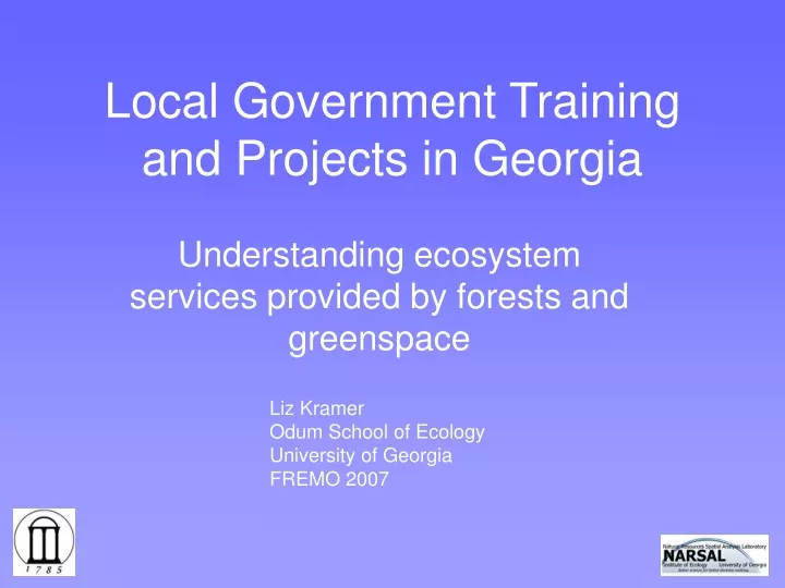 local government training and projects in georgia
