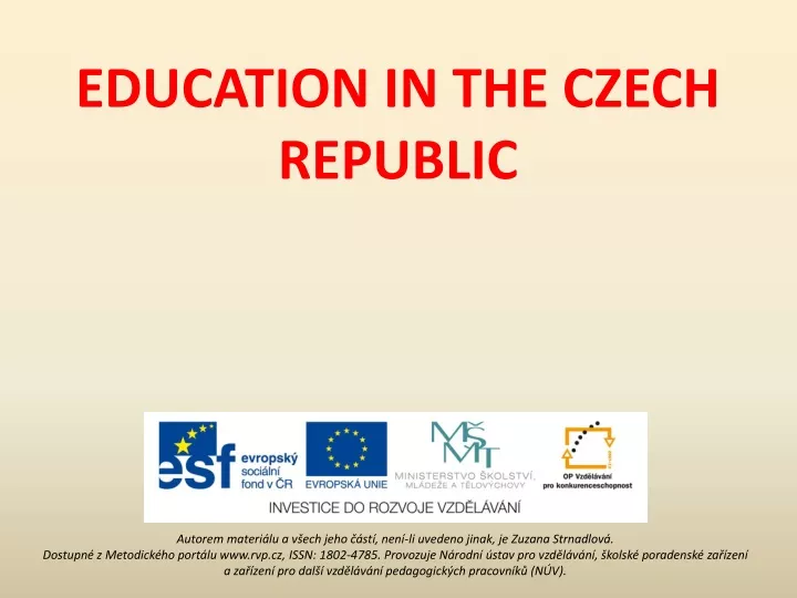 education in the czech republic