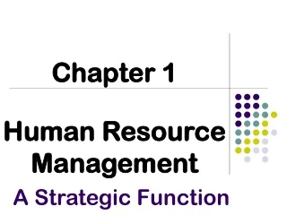 Chapter 1 Human Resource  Management