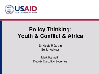 Policy Thinking:  Youth &amp; Conflict &amp; Africa
