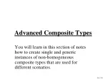 Advanced Composite Types - slide 1