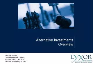 Alternative Investments Overview