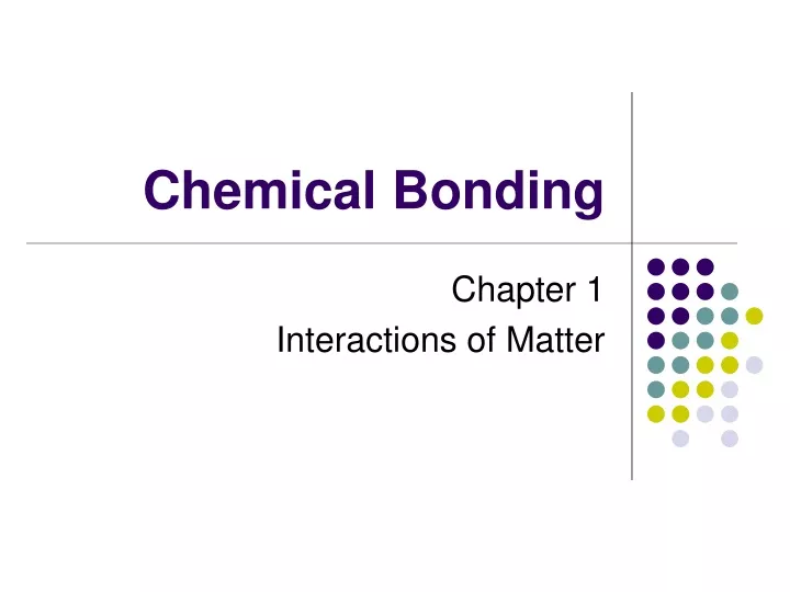 chemical bonding