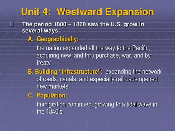 unit 4 westward expansion