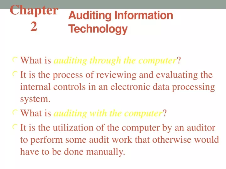 auditing information technology