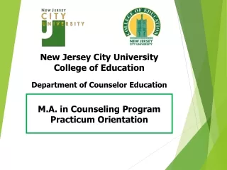 New Jersey City University College of Education Department of Counselor Education