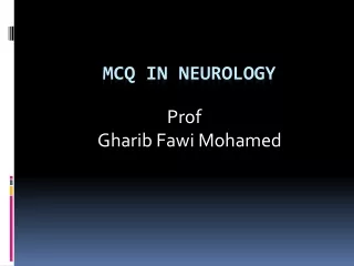 MCQ in neurology