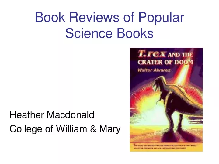 book reviews of popular science books