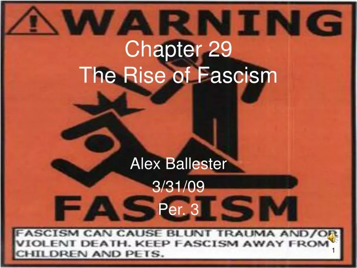 chapter 29 the rise of fascism