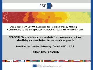 Open Seminar “ESPON Evidence for Regional Policy-Making” –