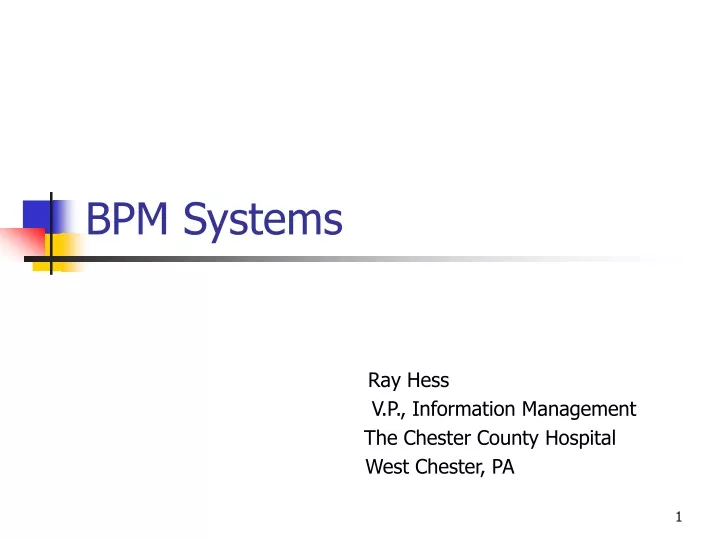 bpm systems