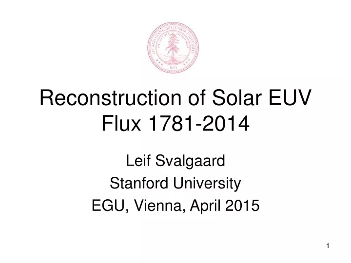 reconstruction of solar euv flux 1781 2014