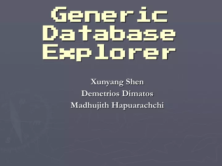generic database explorer