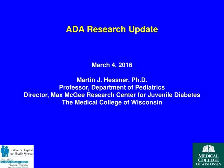 ada research update march 4 2016 martin j hessner