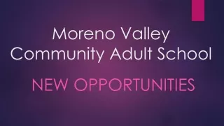 Moreno Valley Community Adult School